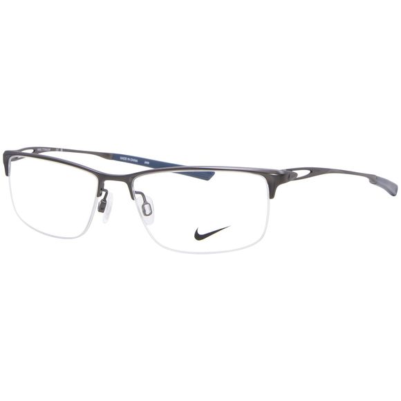 New Nike NK-6064 074 Satin Gunmetal Titanium Eyeglasses 56/16/145 - Picture 1 of 6